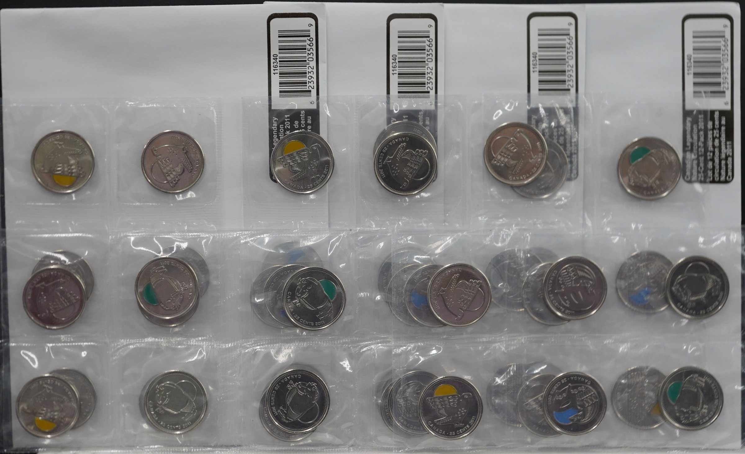 Canada 2011 Legendary Nature Circulation 25-Cent 12-Packs Sealed Lot